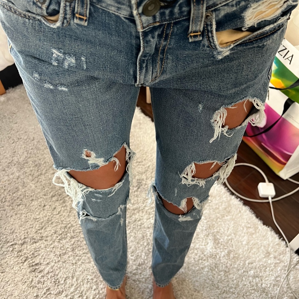 Rag and bone low rise skinny/straight leg jean